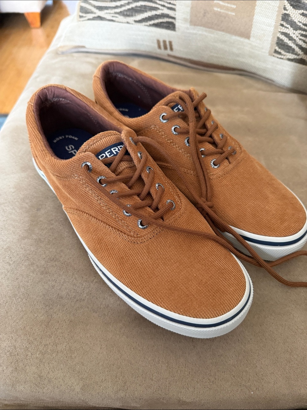 Sperry Men's Corduroy Low-Top Sneakers in Tan